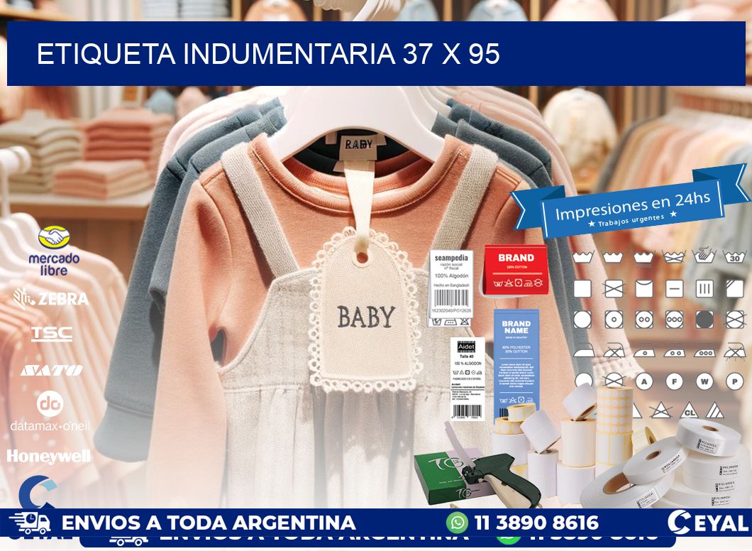 ETIQUETA INDUMENTARIA 37 x 95