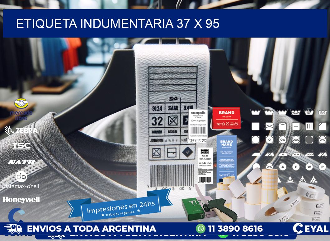 ETIQUETA INDUMENTARIA 37 x 95