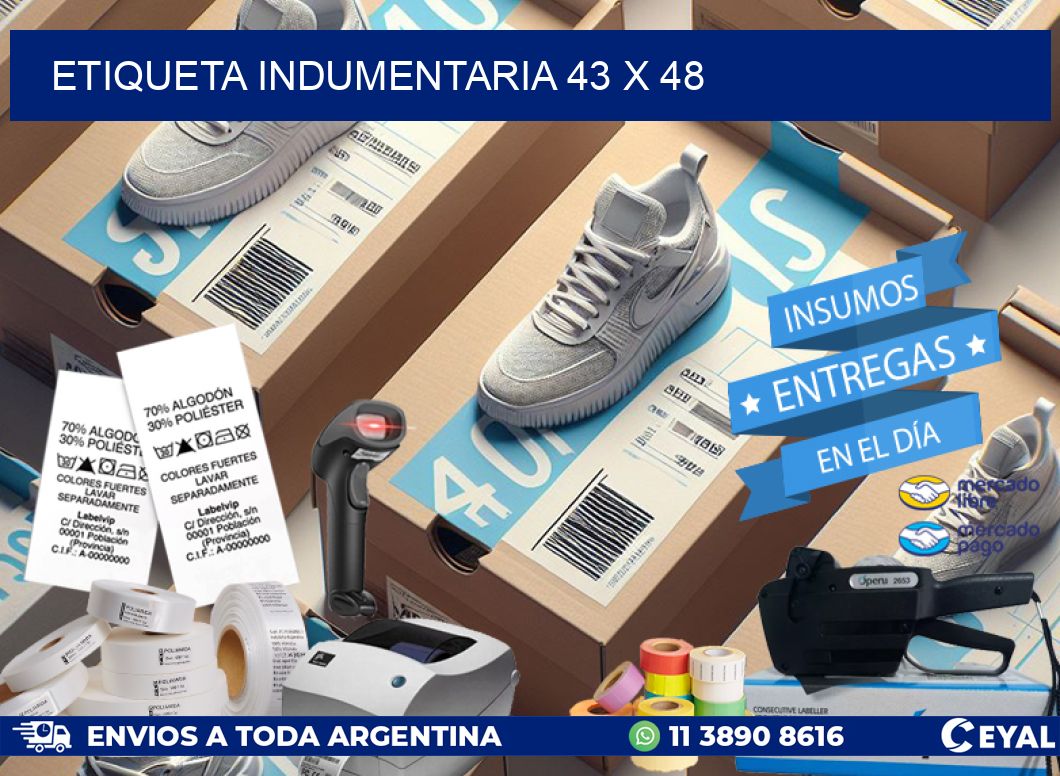 ETIQUETA INDUMENTARIA 43 x 48