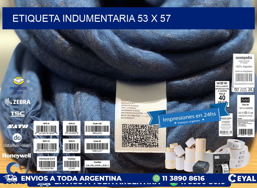 ETIQUETA INDUMENTARIA 53 x 57
