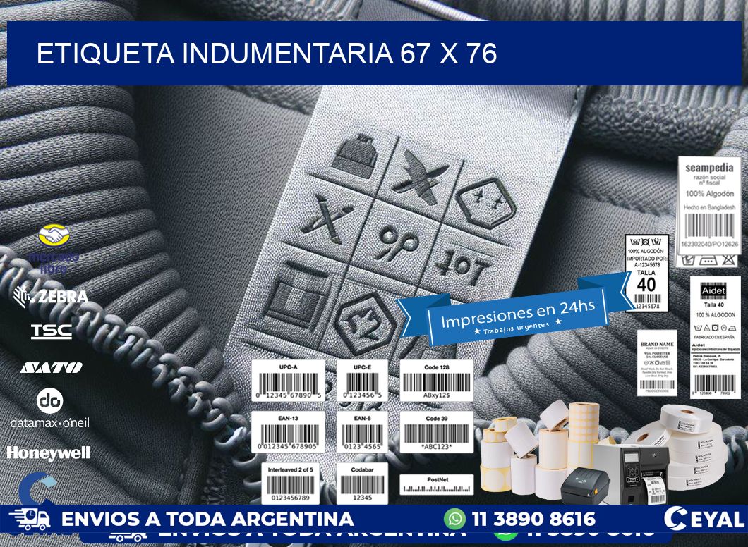 ETIQUETA INDUMENTARIA 67 x 76