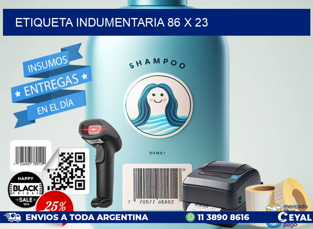 ETIQUETA INDUMENTARIA 86 x 23