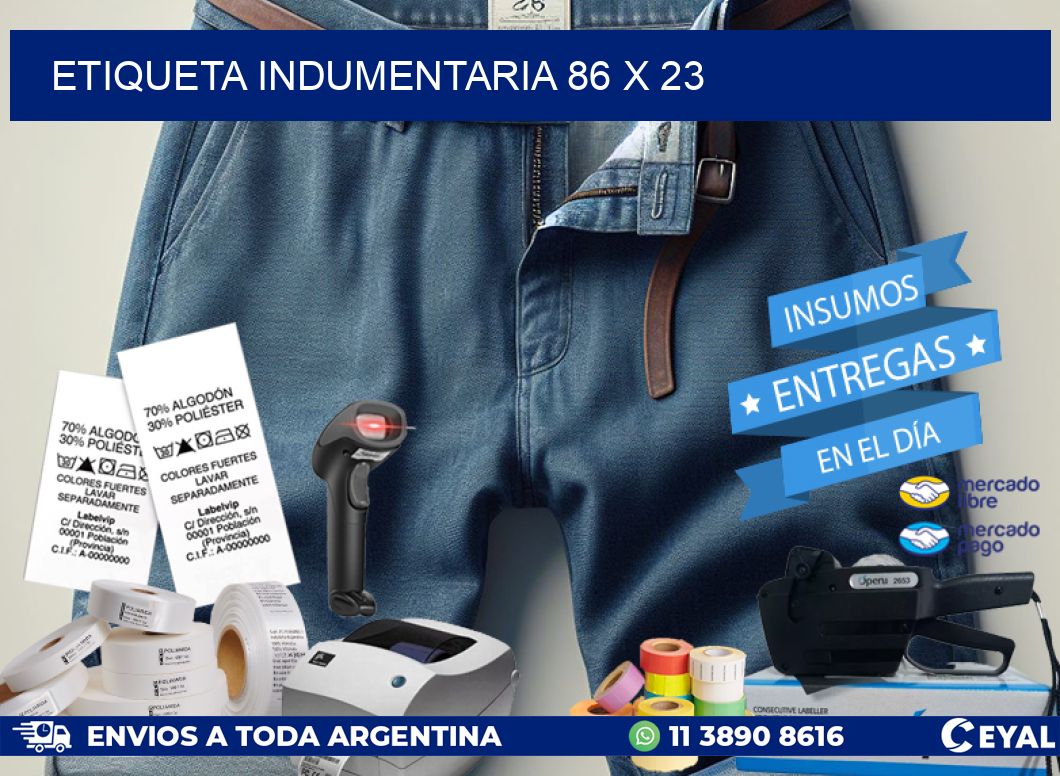 ETIQUETA INDUMENTARIA 86 x 23