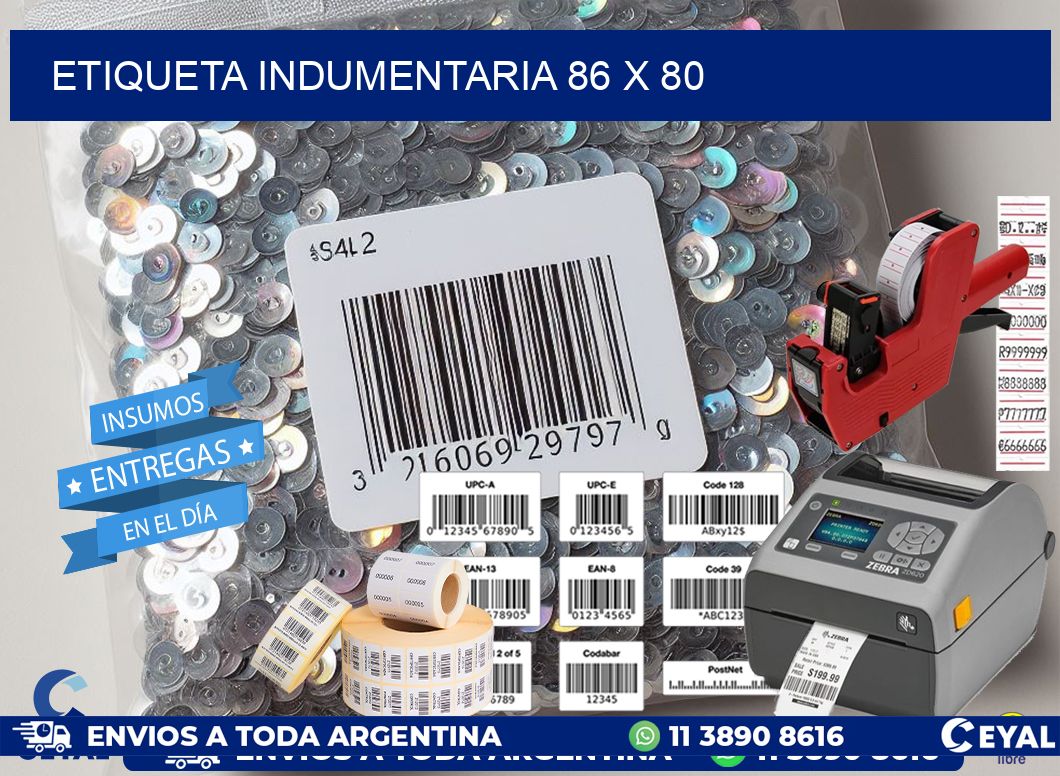 ETIQUETA INDUMENTARIA 86 x 80
