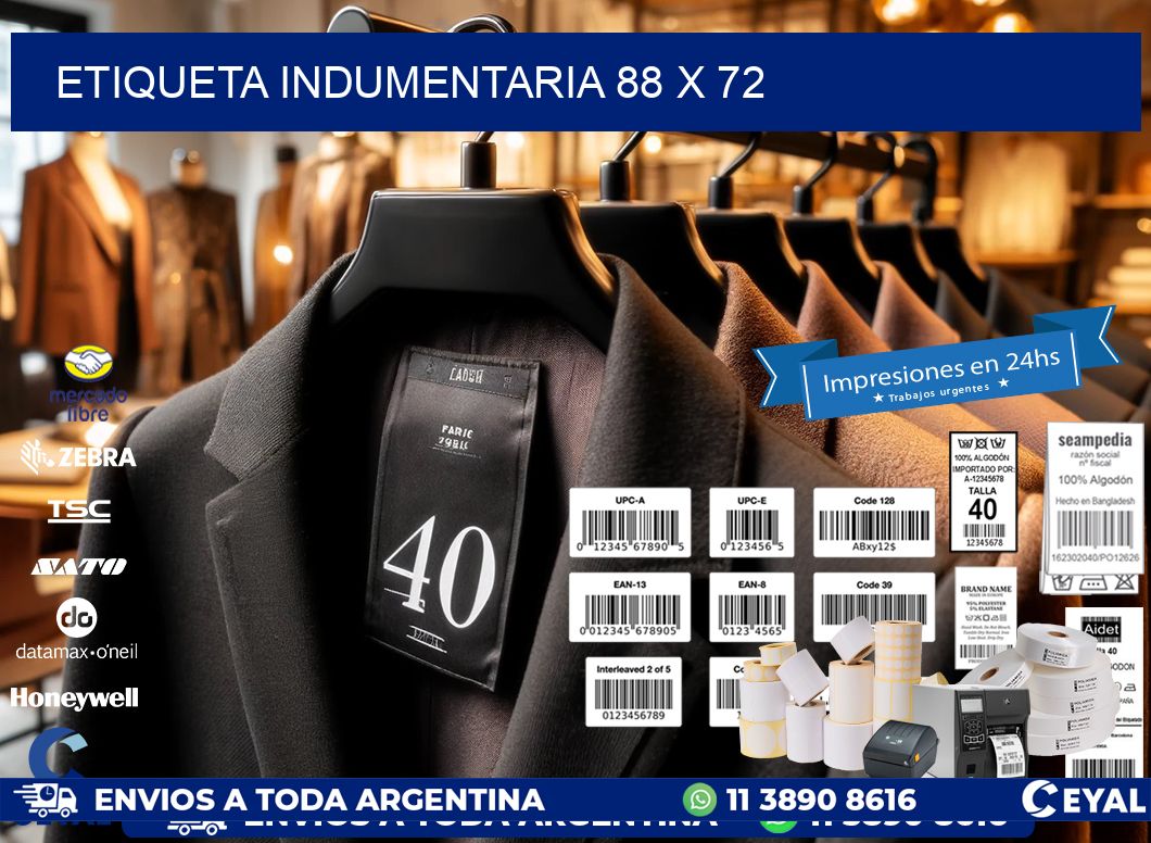 ETIQUETA INDUMENTARIA 88 x 72