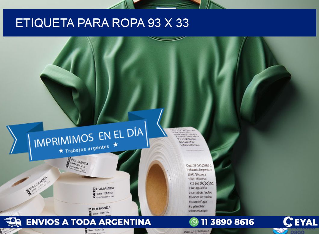 ETIQUETA PARA ROPA 93 x 33