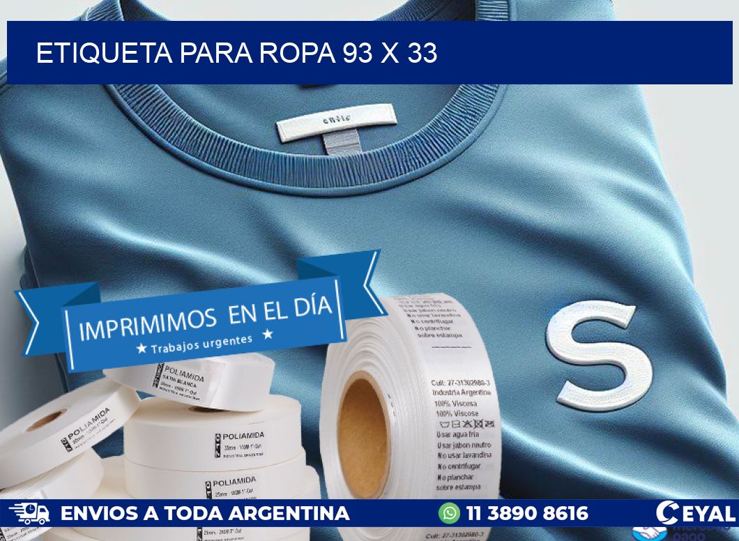 ETIQUETA PARA ROPA 93 x 33