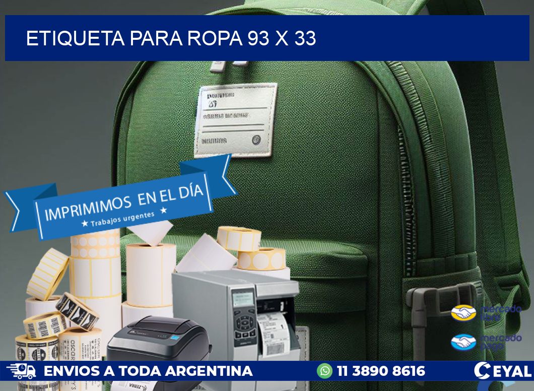 ETIQUETA PARA ROPA 93 x 33