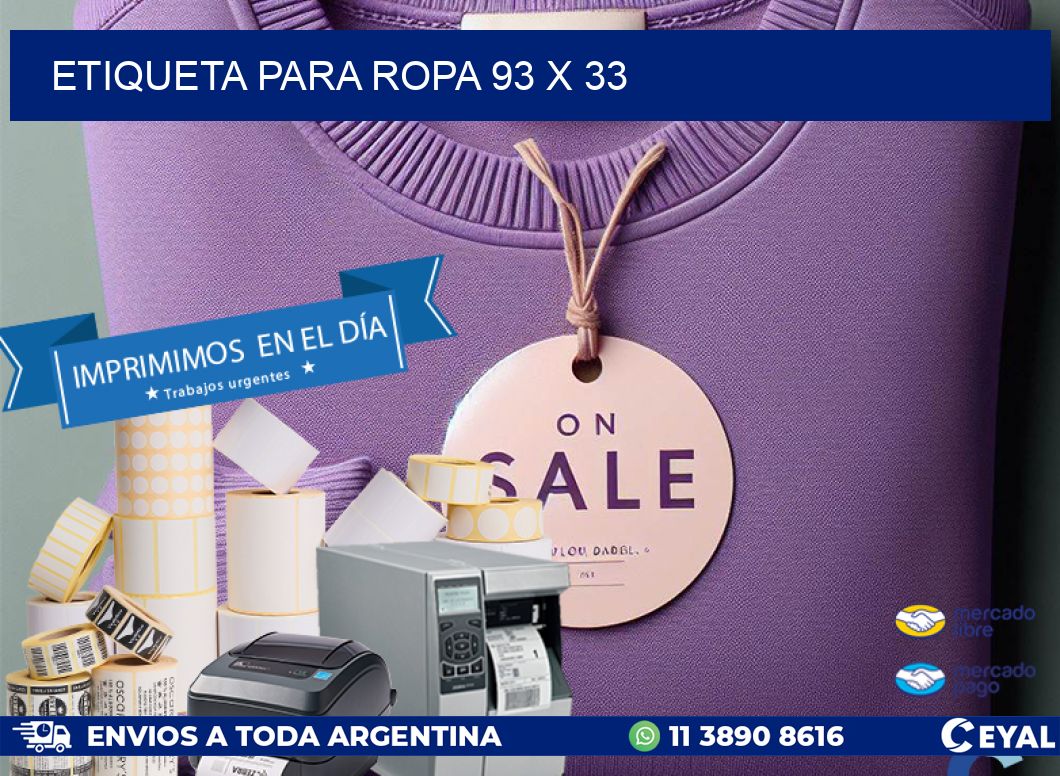 ETIQUETA PARA ROPA 93 x 33