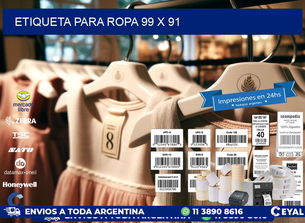 ETIQUETA PARA ROPA 99 x 91