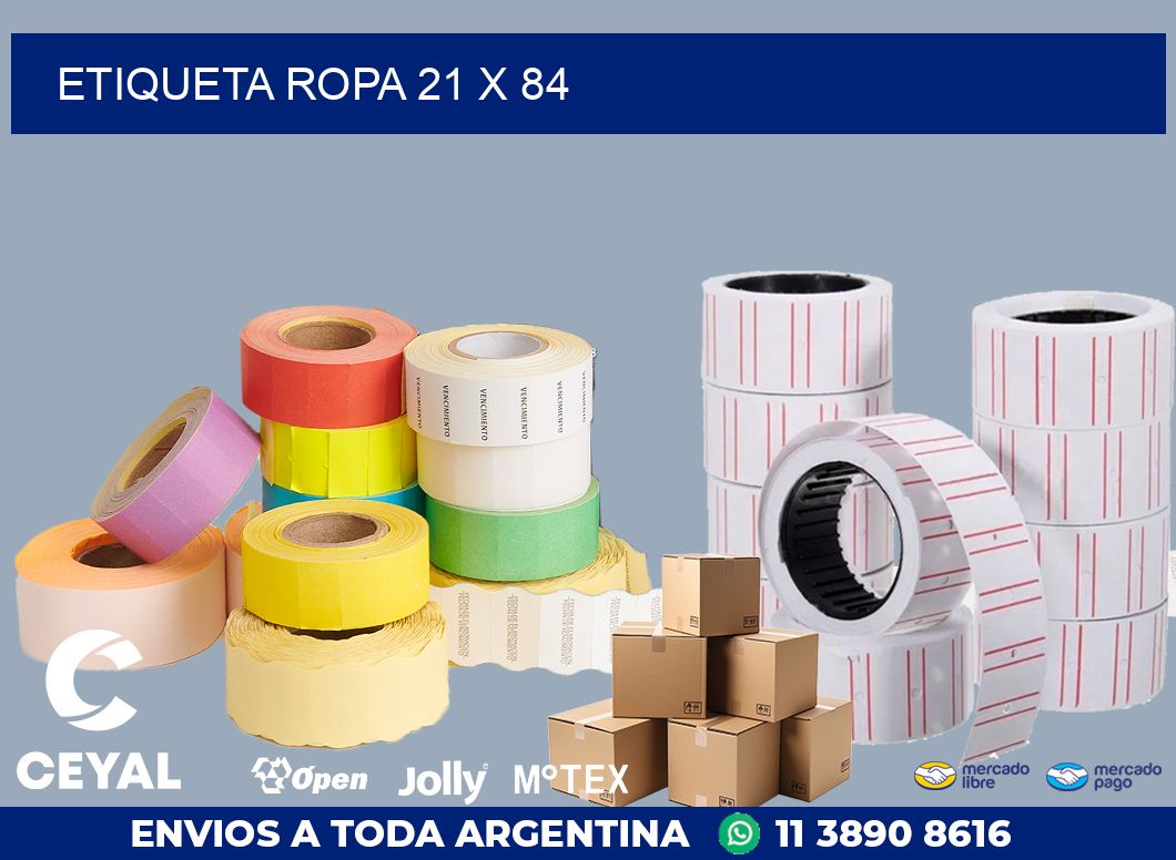 ETIQUETA ROPA 21 x 84
