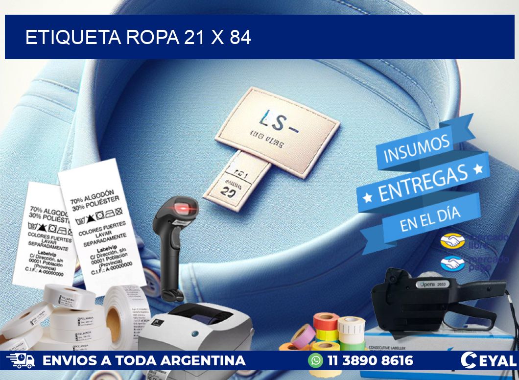 ETIQUETA ROPA 21 x 84