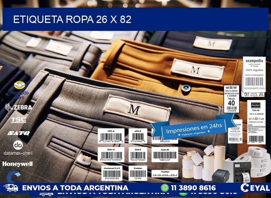ETIQUETA ROPA 26 x 82
