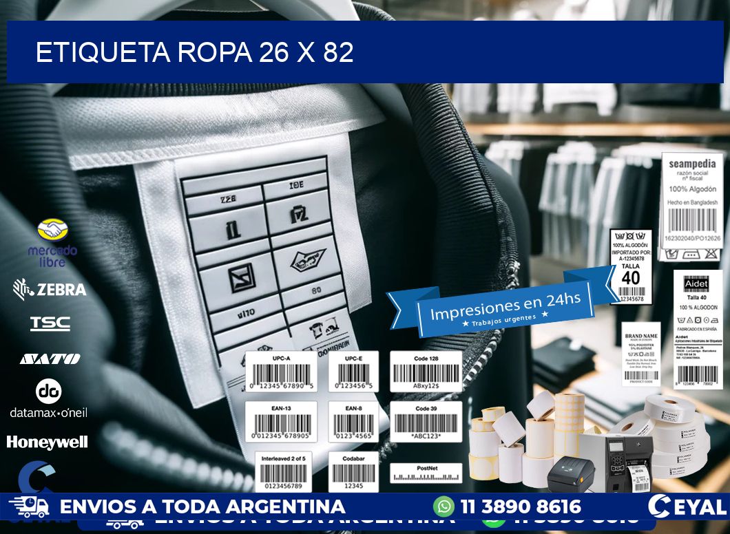 ETIQUETA ROPA 26 x 82