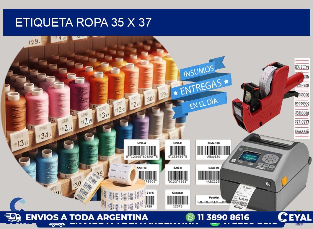 ETIQUETA ROPA 35 x 37