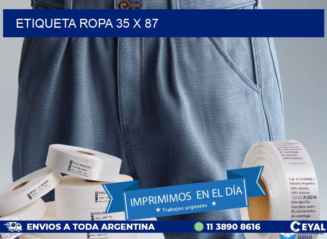 ETIQUETA ROPA 35 x 87