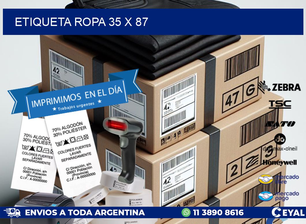 ETIQUETA ROPA 35 x 87
