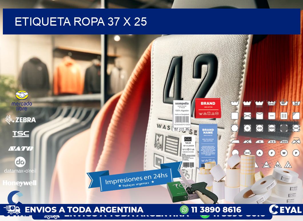 ETIQUETA ROPA 37 x 25