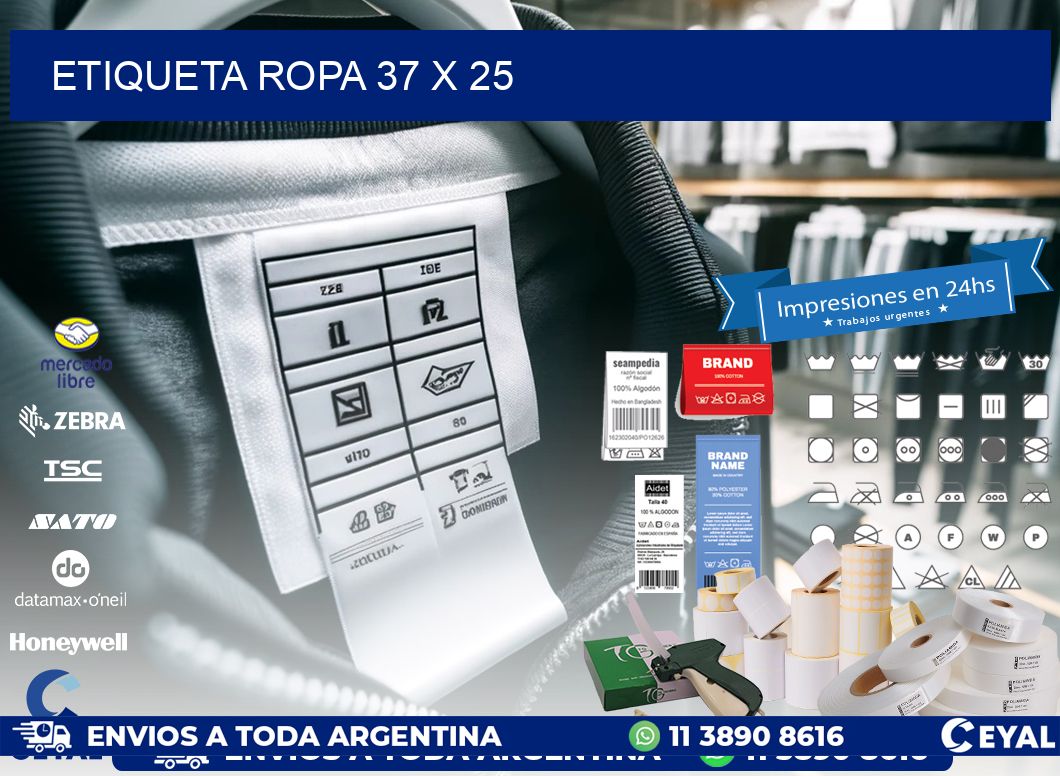 ETIQUETA ROPA 37 x 25
