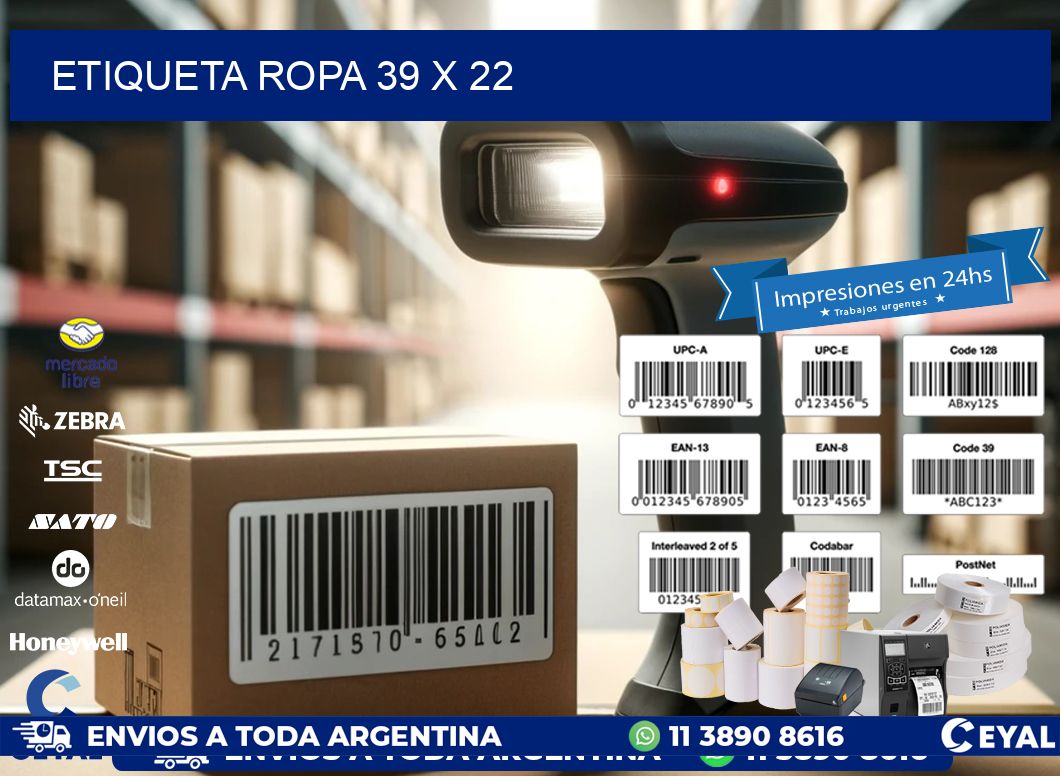 ETIQUETA ROPA 39 x 22