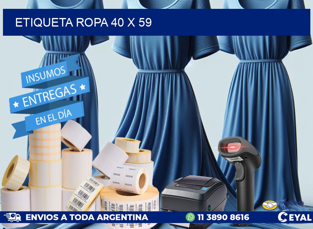 ETIQUETA ROPA 40 x 59