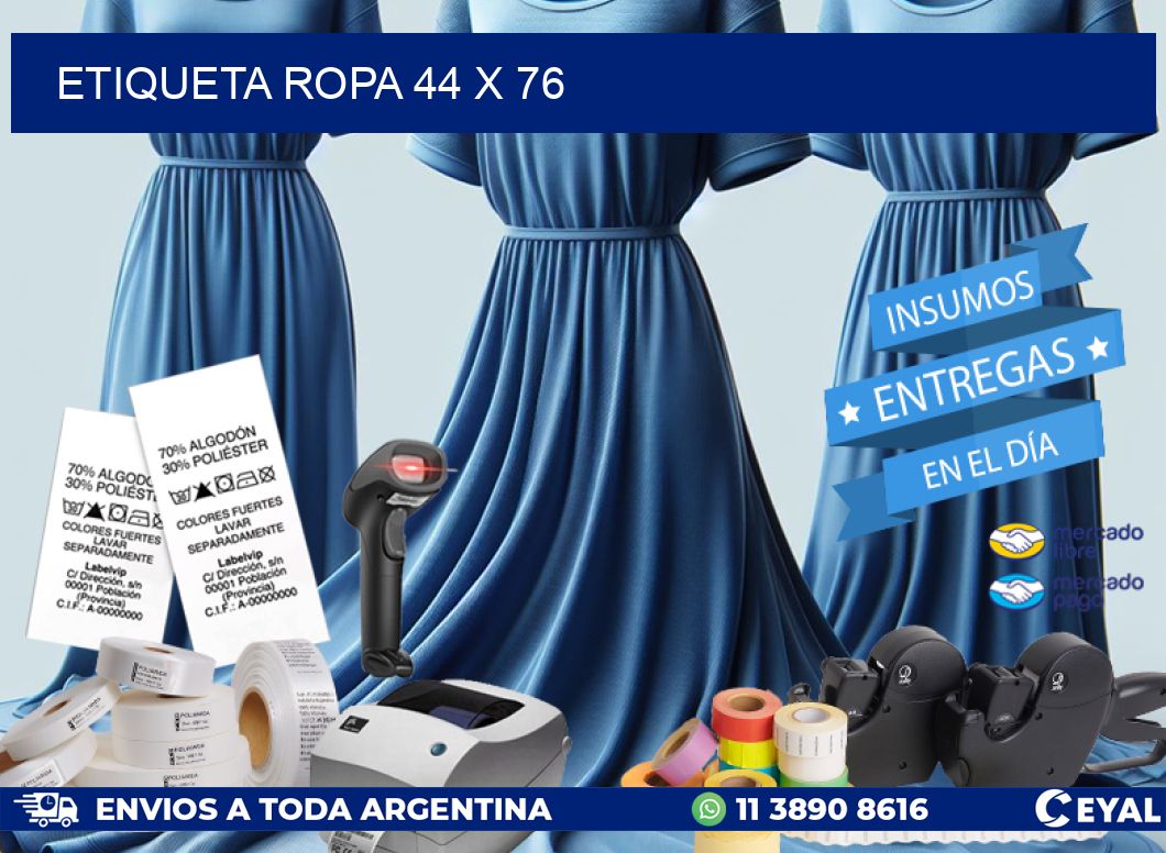 ETIQUETA ROPA 44 x 76