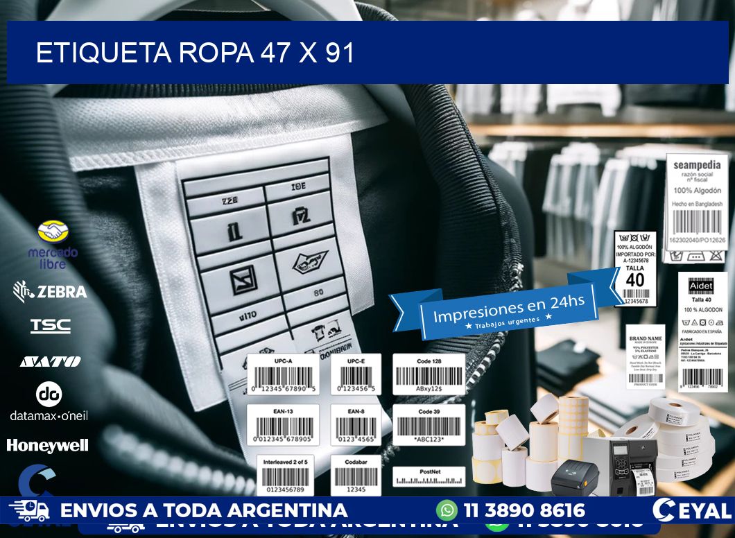 ETIQUETA ROPA 47 x 91