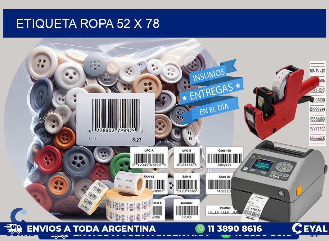 ETIQUETA ROPA 52 x 78