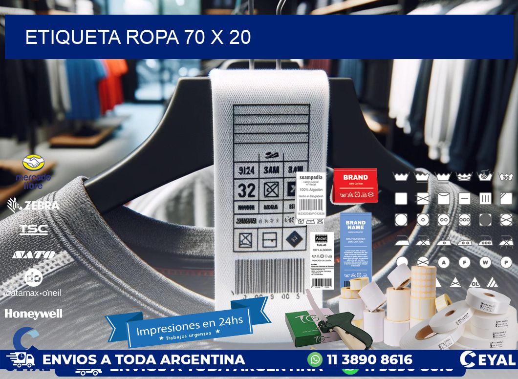 ETIQUETA ROPA 70 x 20