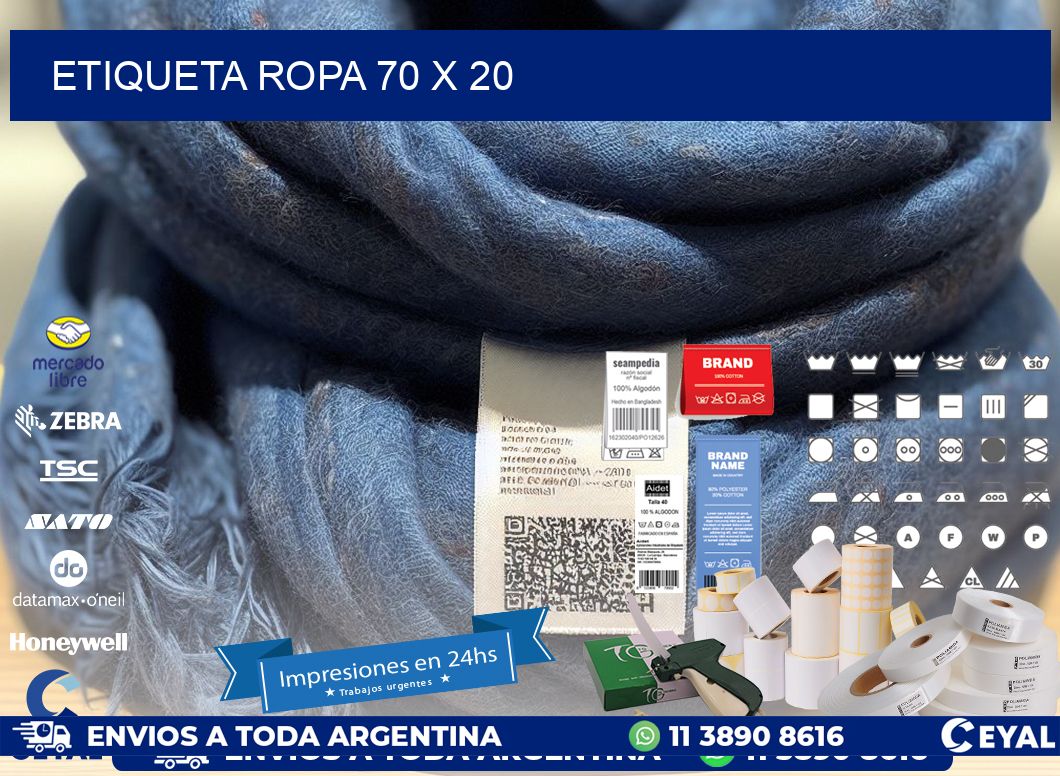 ETIQUETA ROPA 70 x 20