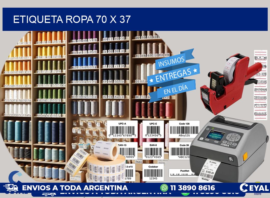 ETIQUETA ROPA 70 x 37