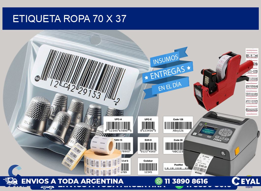 ETIQUETA ROPA 70 x 37