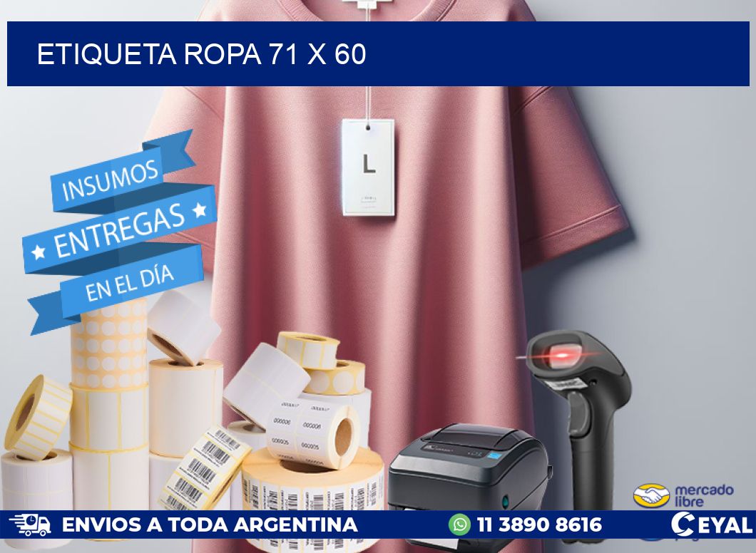 ETIQUETA ROPA 71 x 60
