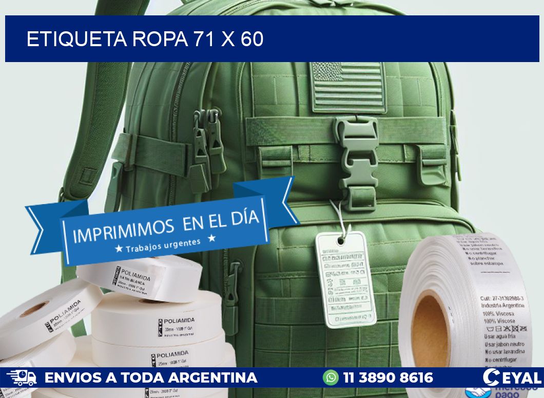 ETIQUETA ROPA 71 x 60