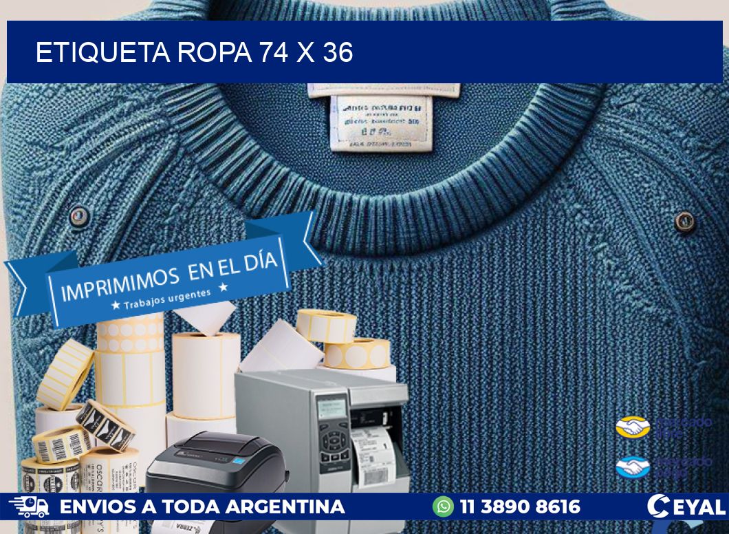 ETIQUETA ROPA 74 x 36