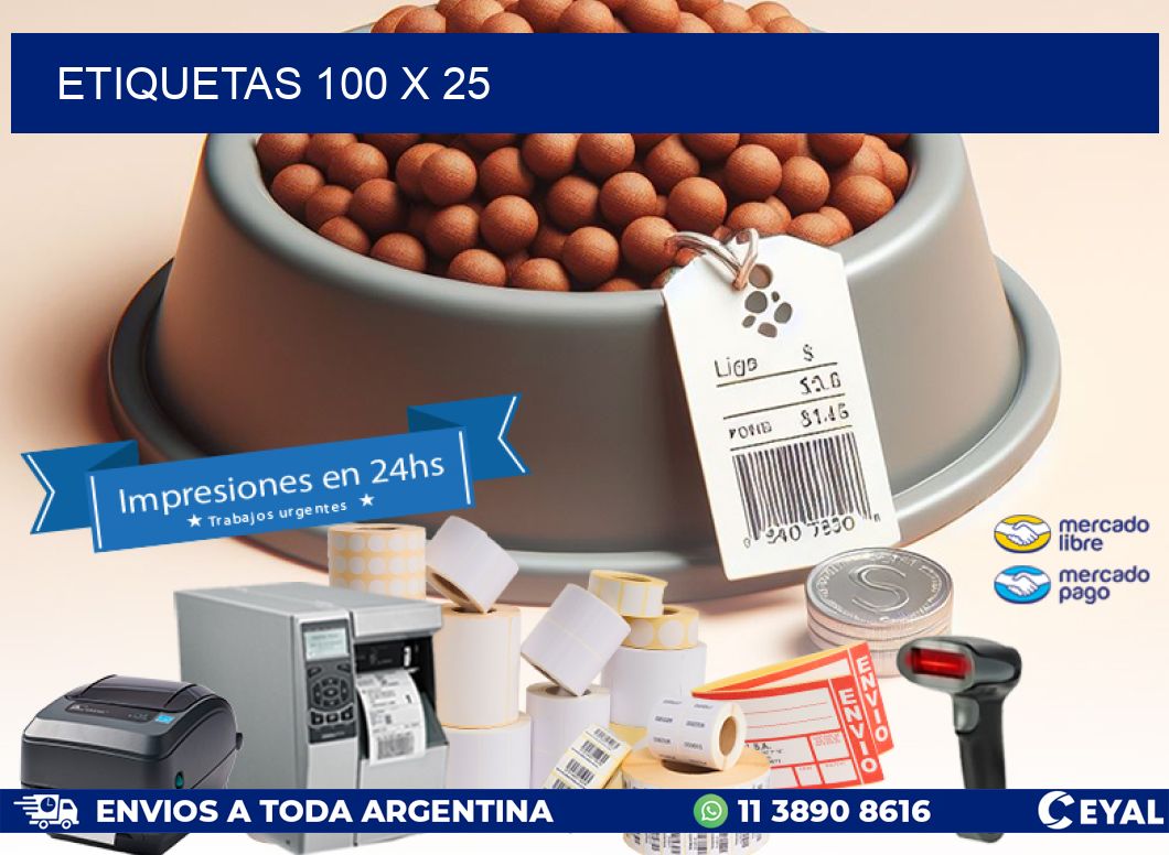ETIQUETAS 100 x 25
