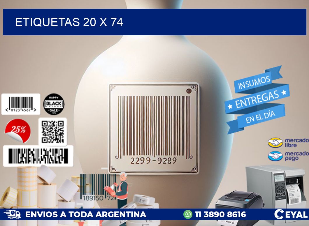 ETIQUETAS 20 x 74