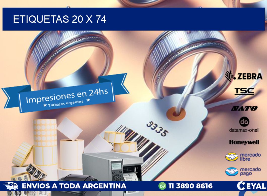 ETIQUETAS 20 x 74