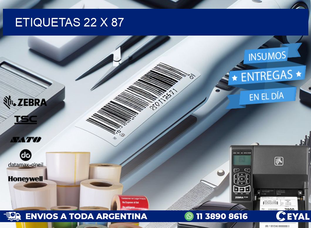 ETIQUETAS 22 x 87