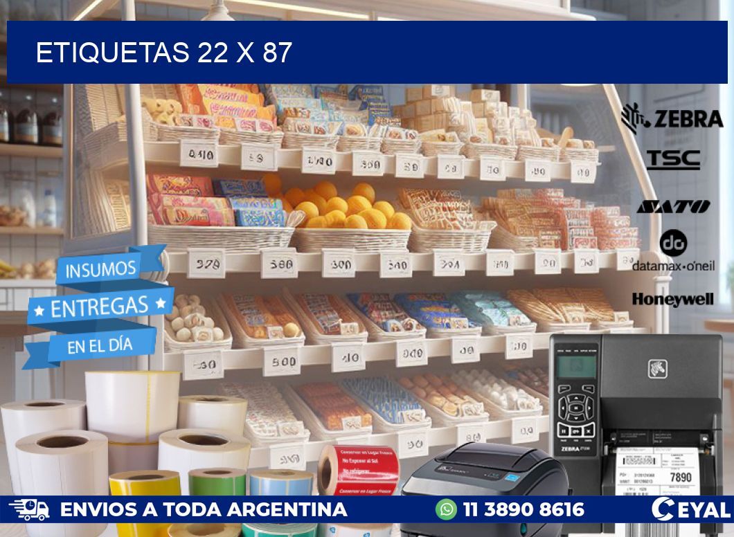 ETIQUETAS 22 x 87