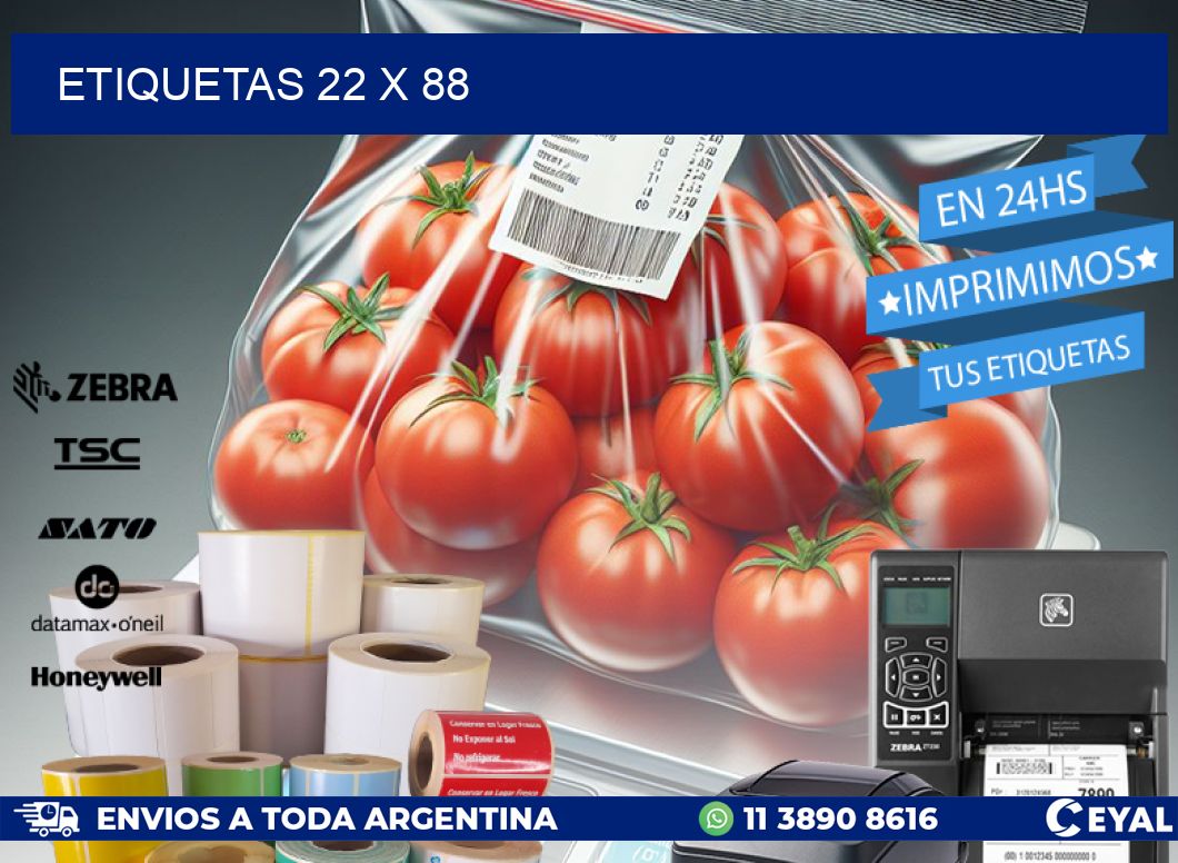 ETIQUETAS 22 x 88