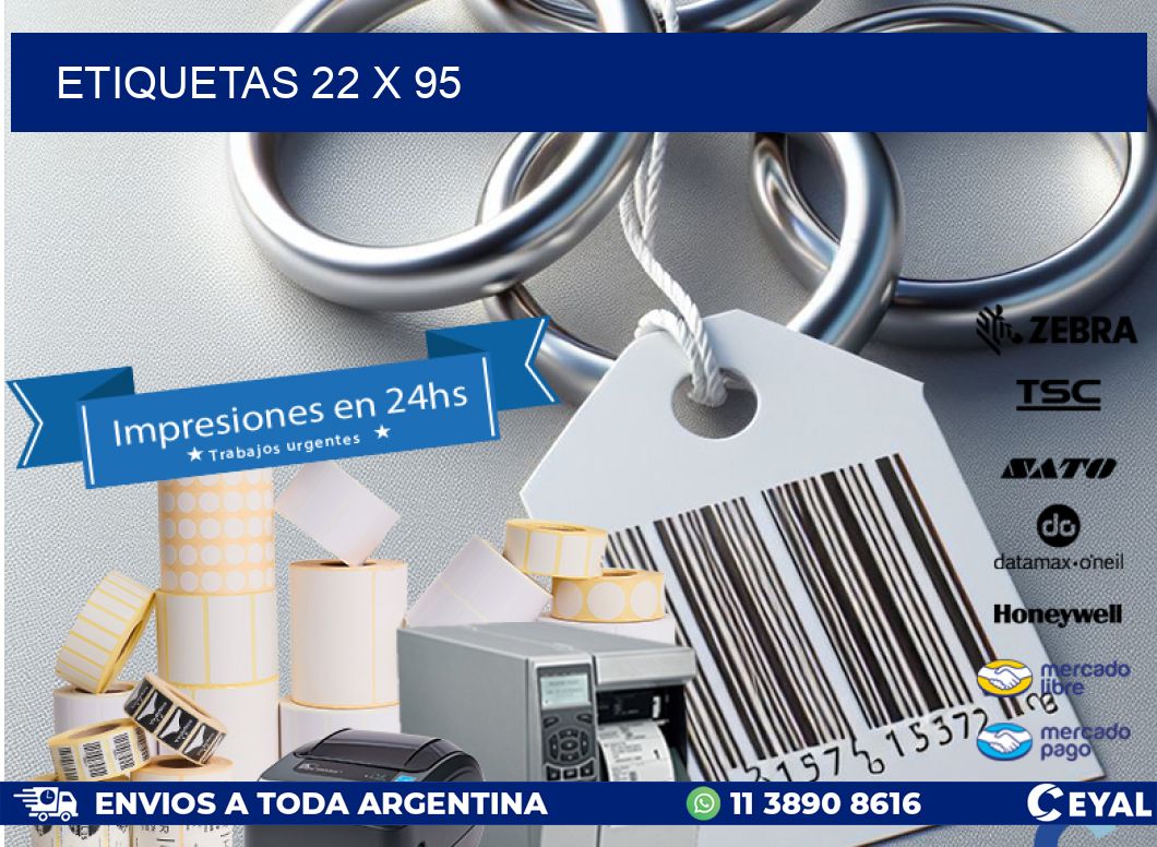 ETIQUETAS 22 x 95