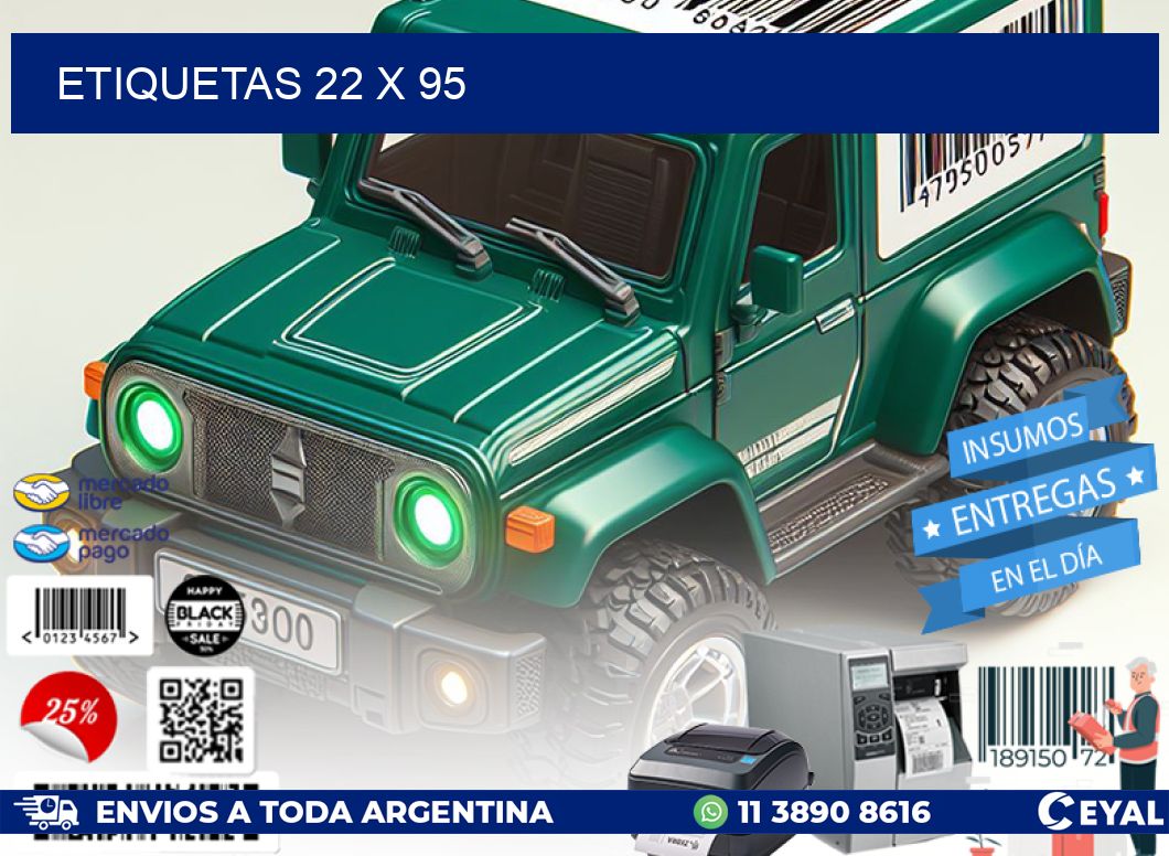 ETIQUETAS 22 x 95