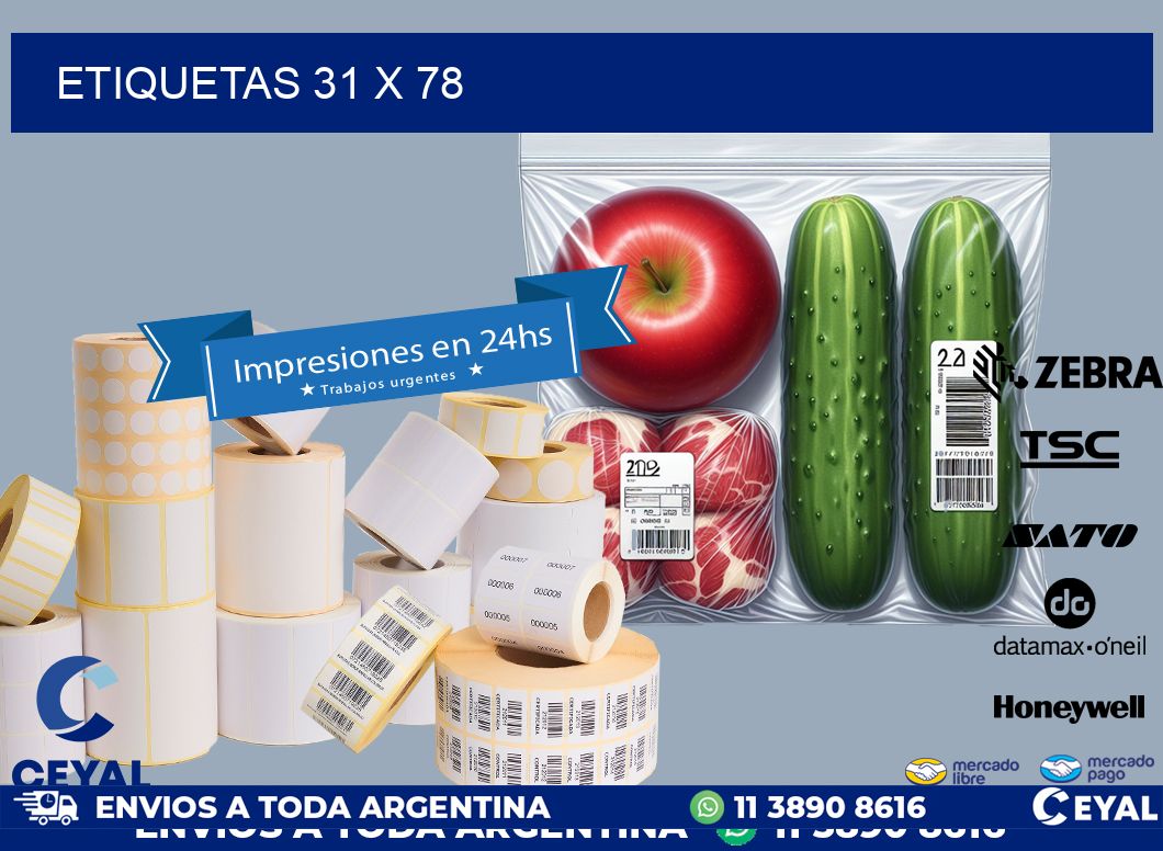 ETIQUETAS 31 x 78