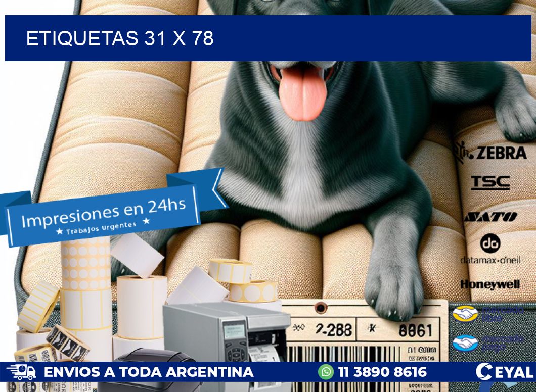 ETIQUETAS 31 x 78