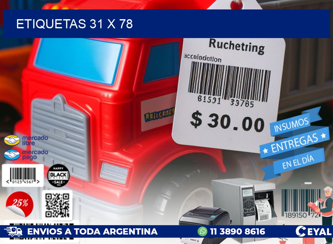 ETIQUETAS 31 x 78