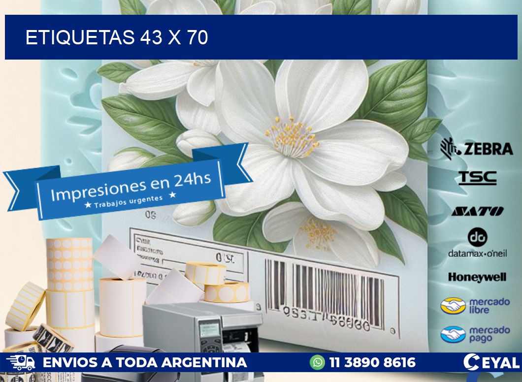 ETIQUETAS 43 x 70