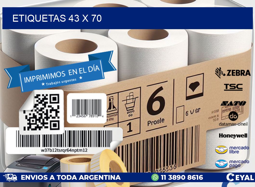 ETIQUETAS 43 x 70