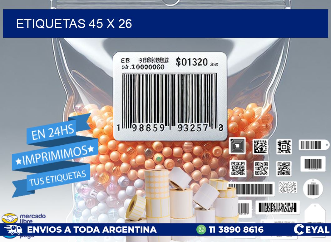 ETIQUETAS 45 x 26