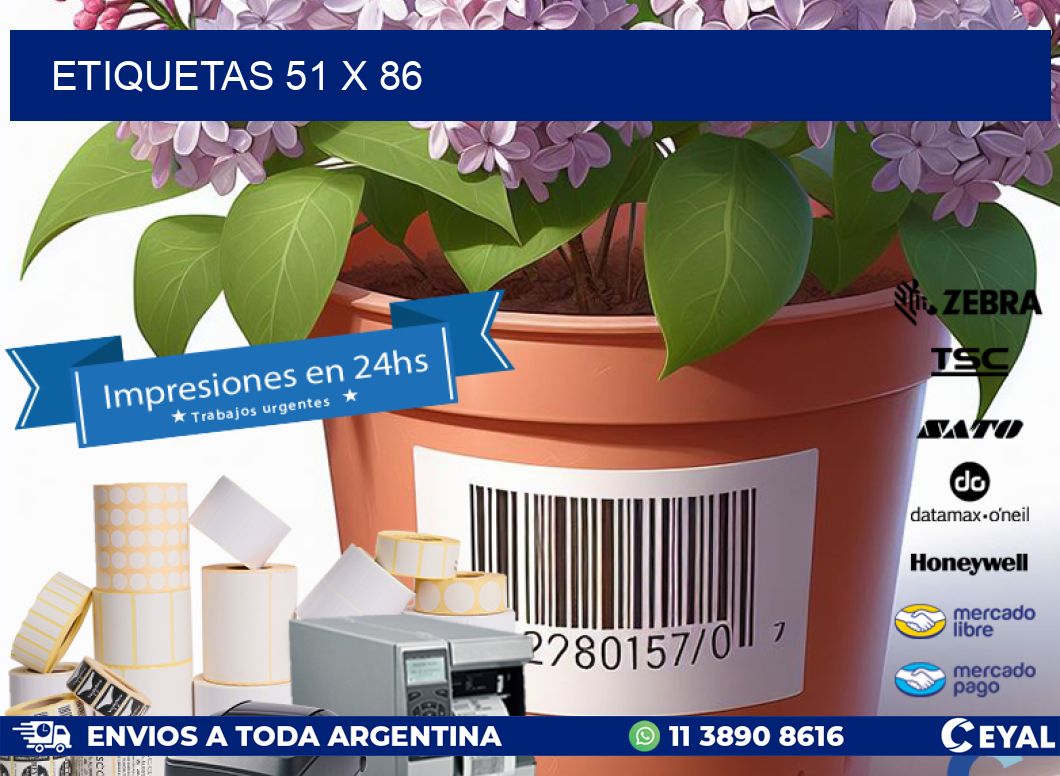 ETIQUETAS 51 x 86